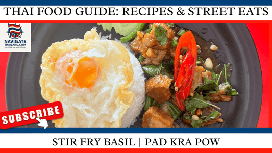 Picture of stir fry basil. Thumbnail for Thai food guide traditional recipes & street eats. Stir fry basil. Pad kra pow