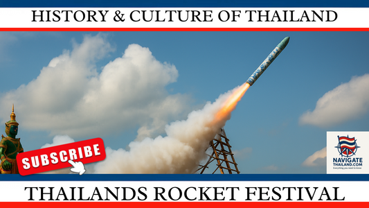 Picture of Thailands rocket festival. Thumbnail for History & Culture of Thailand: Thailands rocket festival.