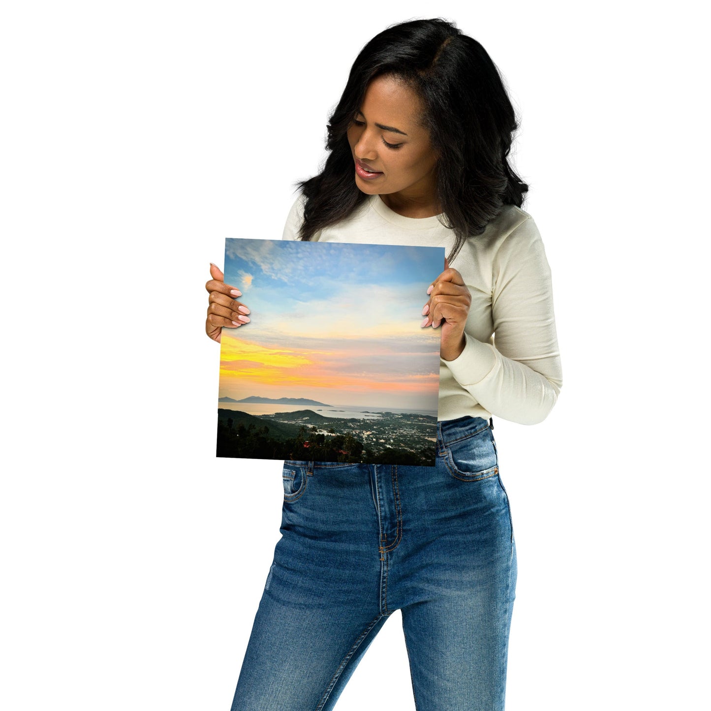 Golden Skies Over Samui – Sunset Poster from Highlander Lookout - Navigate Thailand
