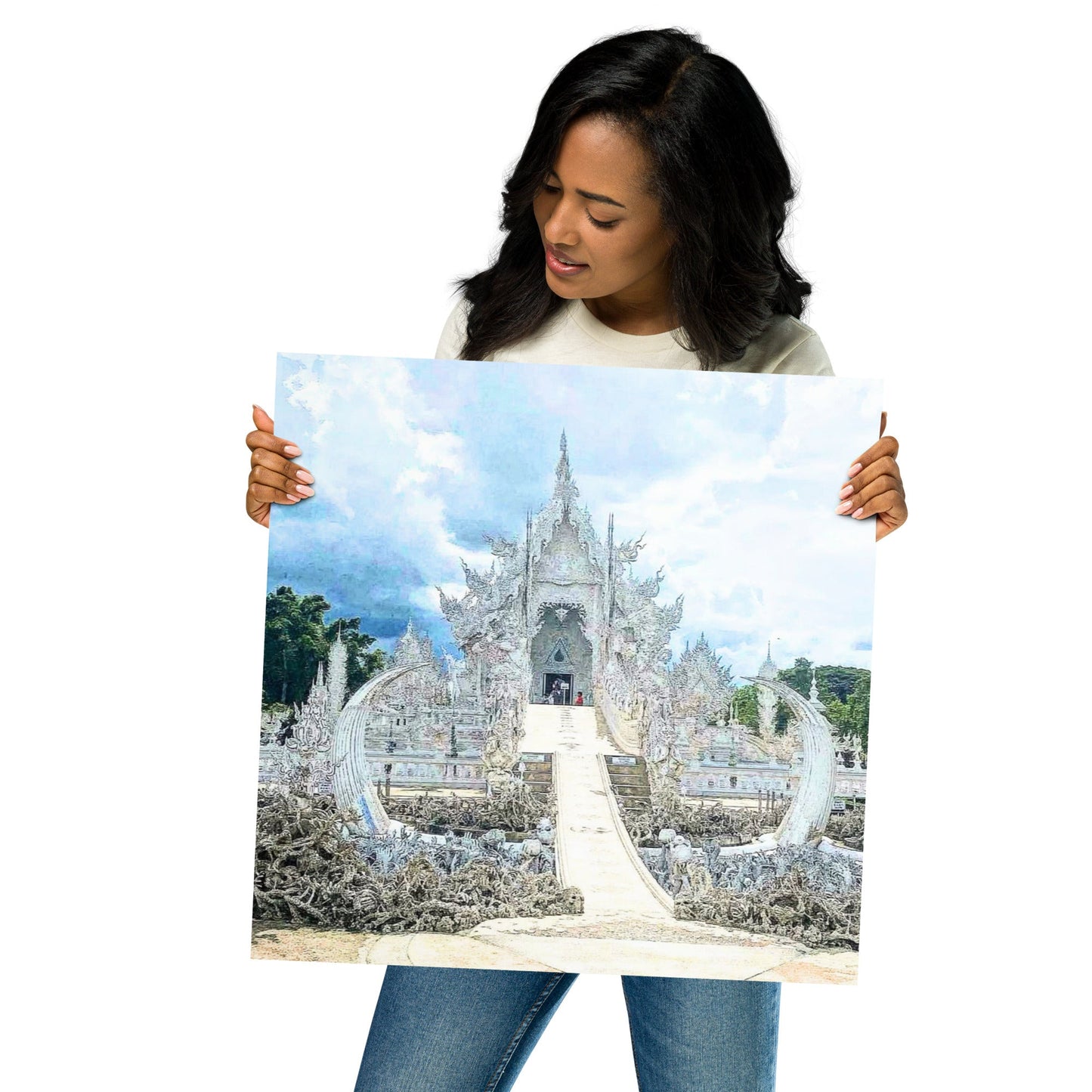 Heavenly Vision – The White Temple Poster (Chiang Rai, Thailand) - Navigate Thailand