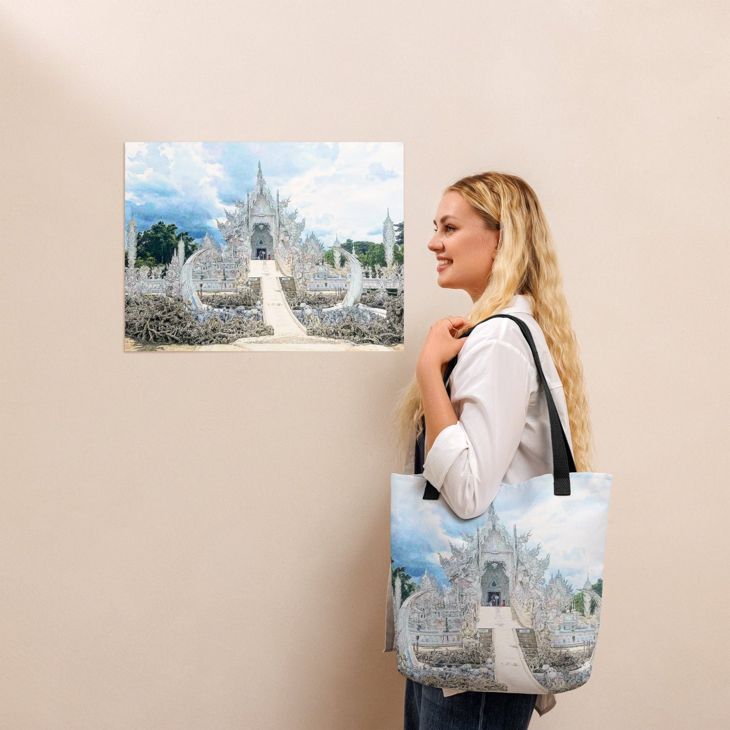 Heavenly Vision – The White Temple Poster (Chiang Rai, Thailand) - Navigate Thailand