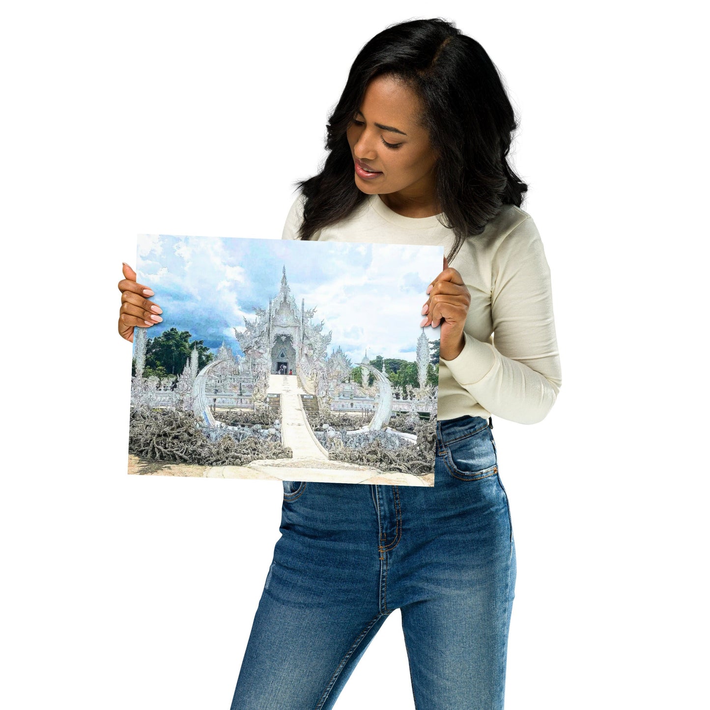 Heavenly Vision – The White Temple Poster (Chiang Rai, Thailand) - Navigate Thailand