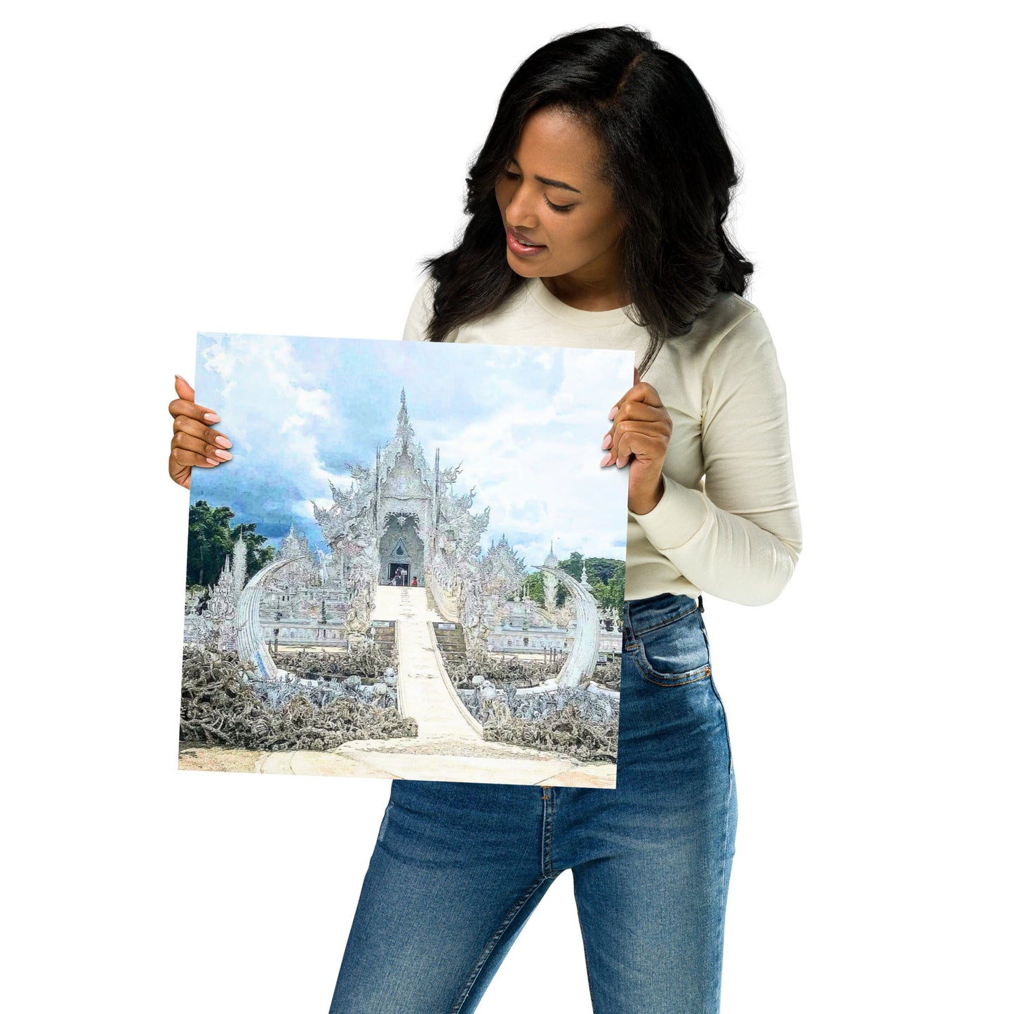 Heavenly Vision – The White Temple Poster (Chiang Rai, Thailand) - Navigate Thailand