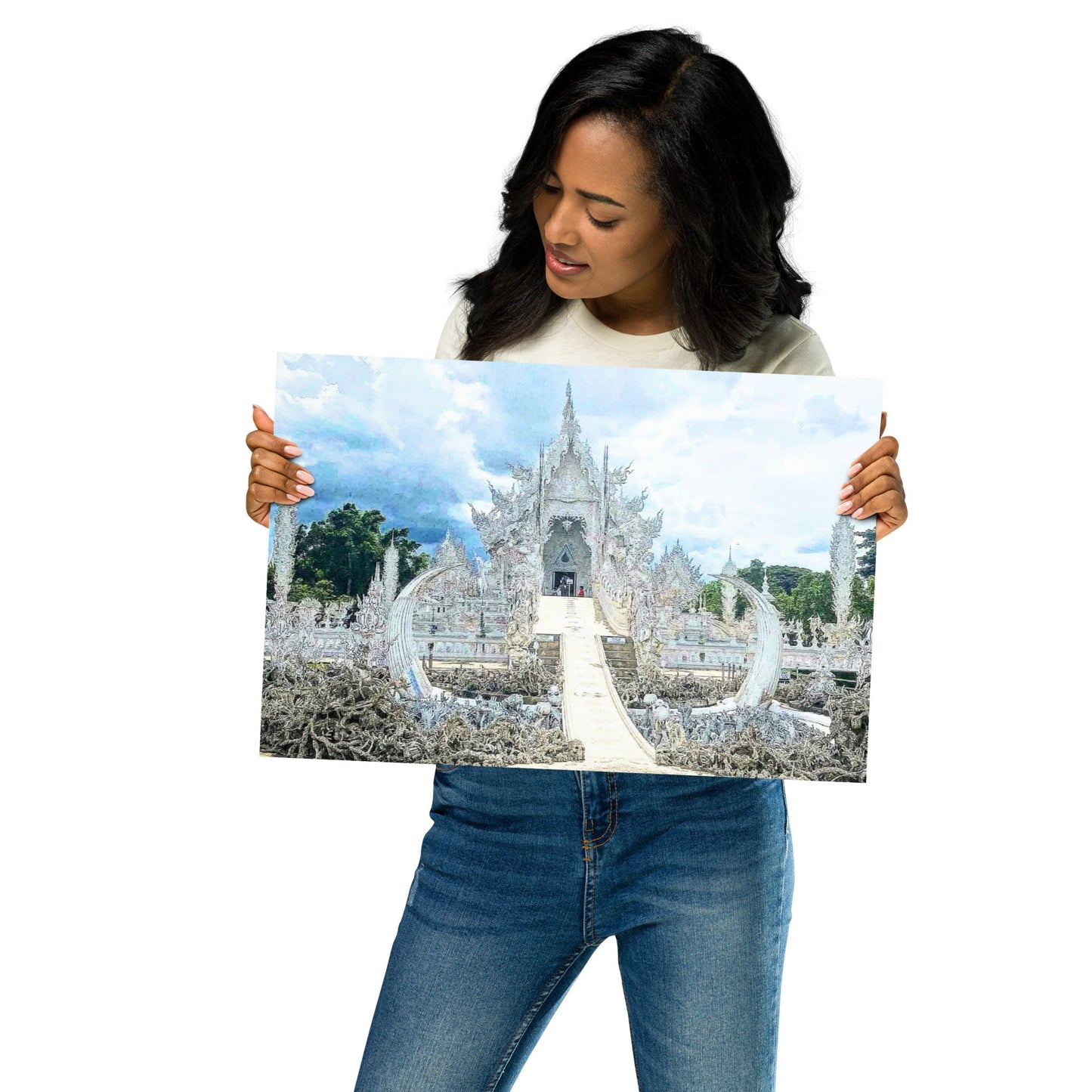 Heavenly Vision – The White Temple Poster (Chiang Rai, Thailand) - Navigate Thailand