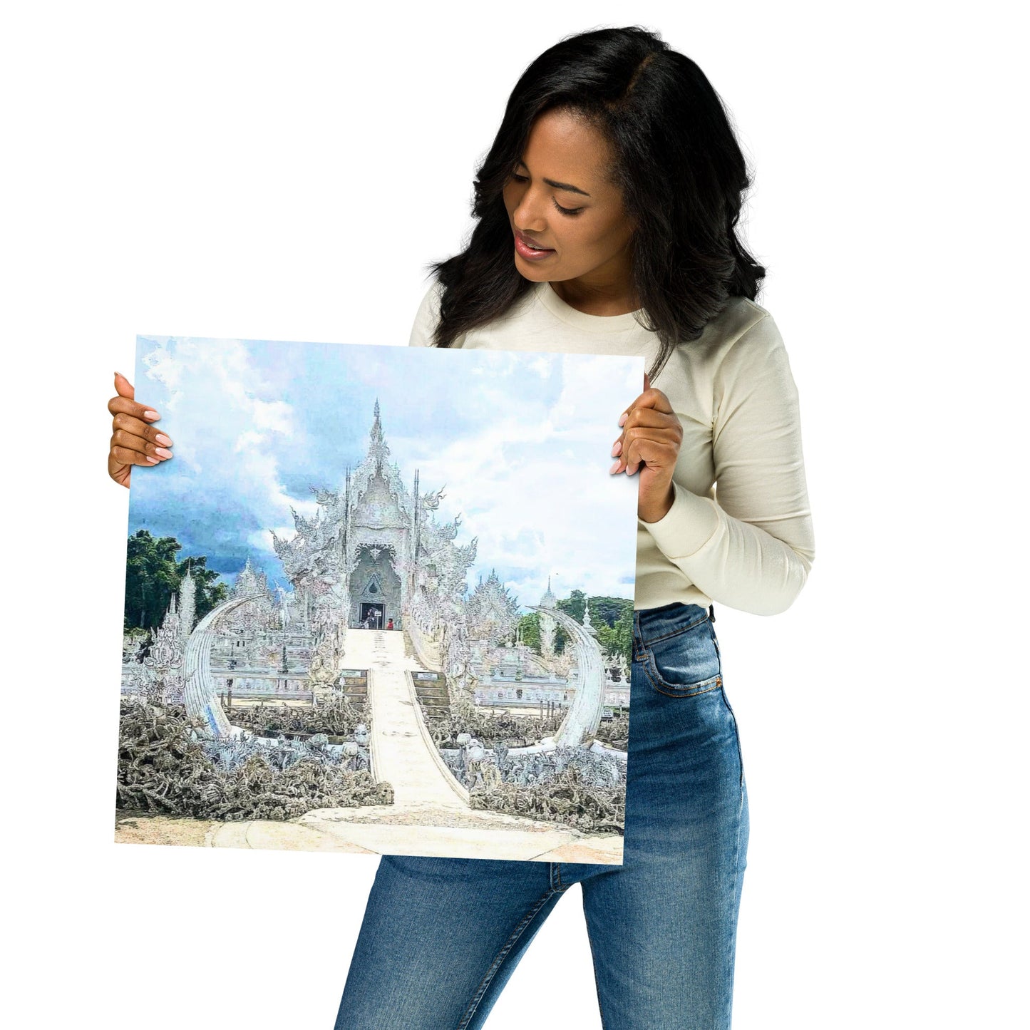 Heavenly Vision – The White Temple Poster (Chiang Rai, Thailand) - Navigate Thailand