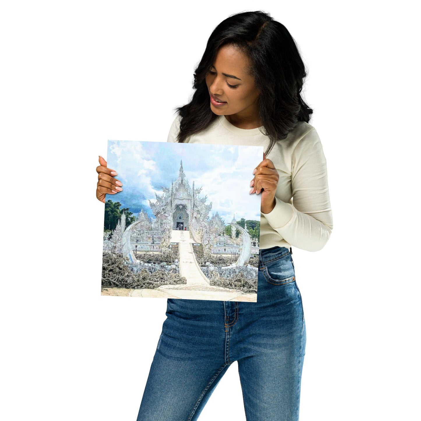 Heavenly Vision – The White Temple Poster (Chiang Rai, Thailand) - Navigate Thailand