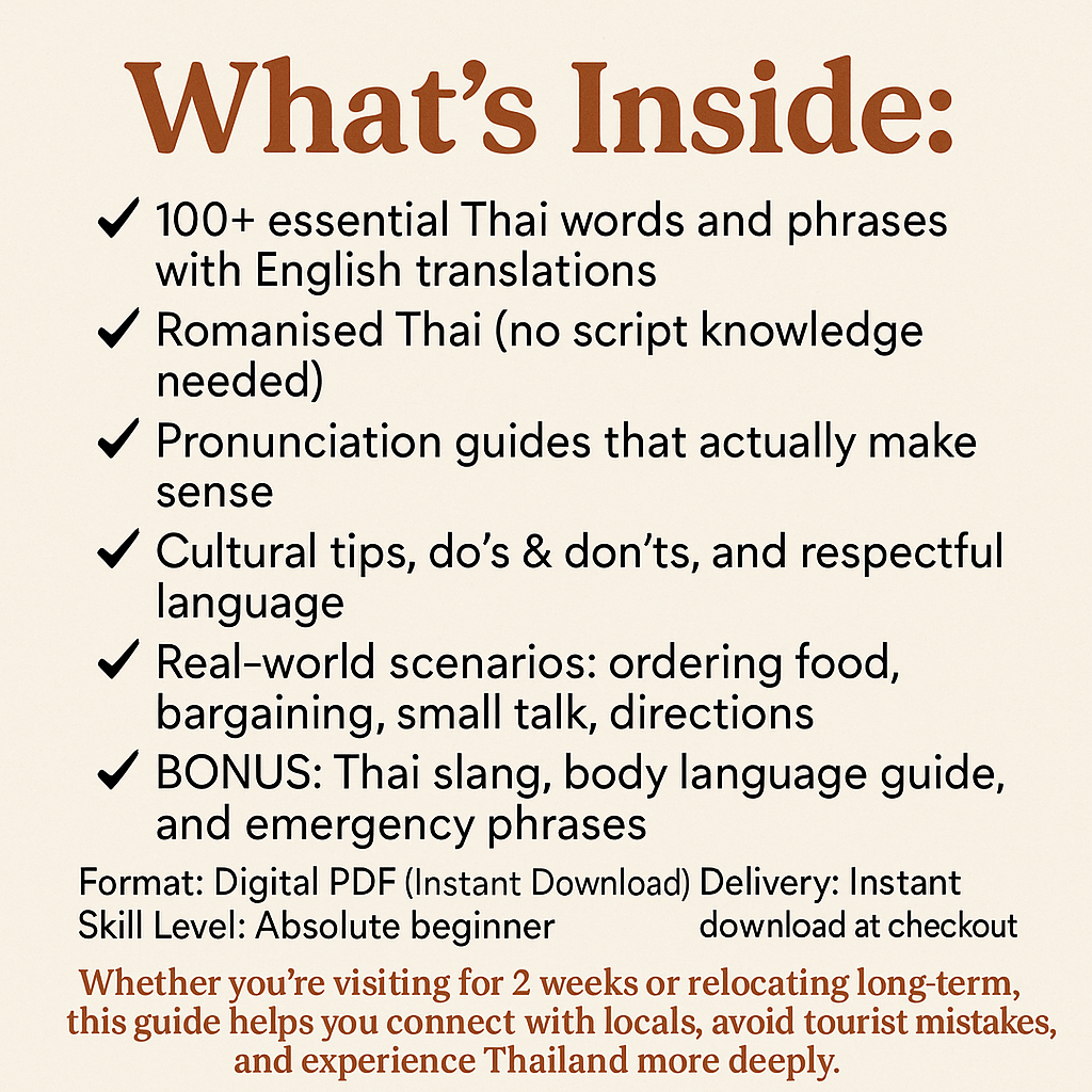 Learn Thai for travellers | ebook guide - Navigate Thailand