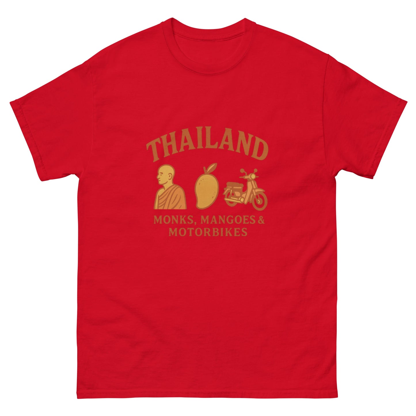 Monks, Mangoes & Motorbikes Unisex T-Shirt - Navigate Thailand