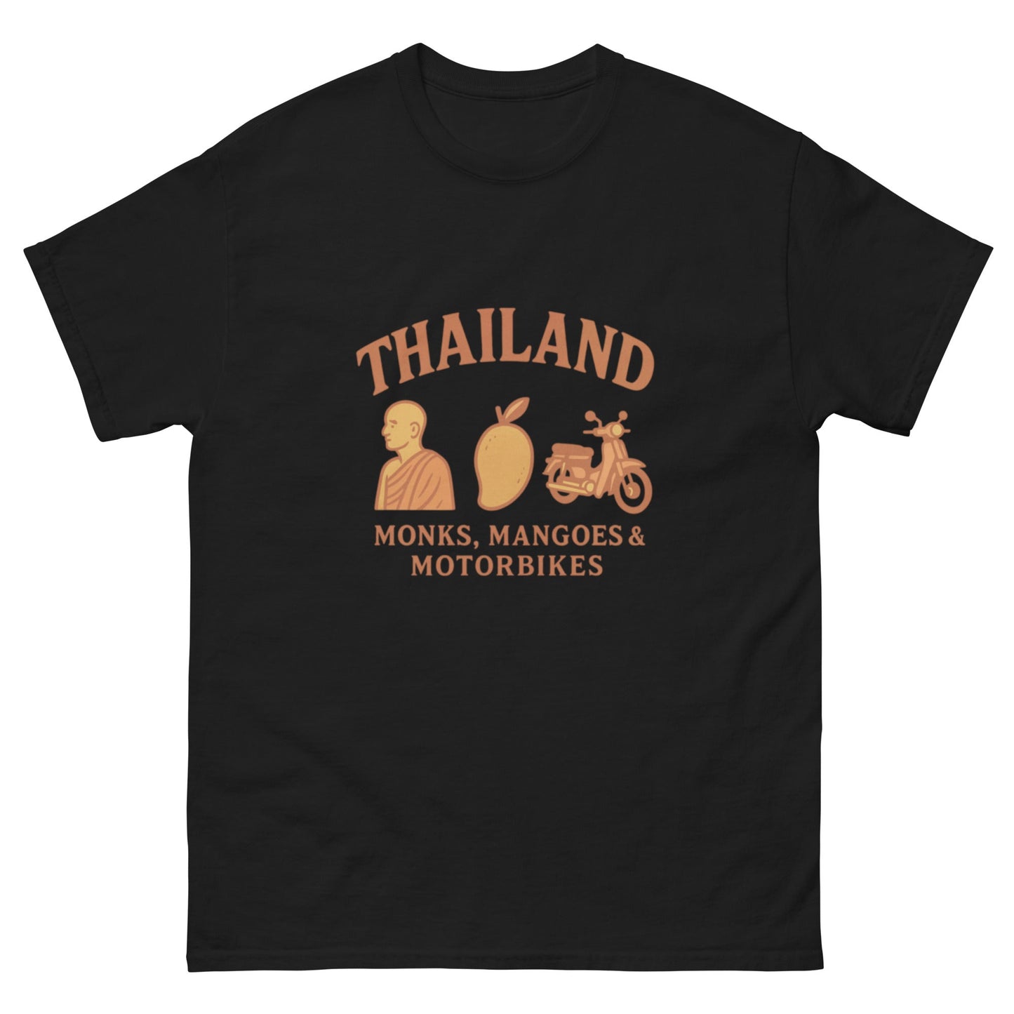 Monks, Mangoes & Motorbikes Unisex T-Shirt - Navigate Thailand