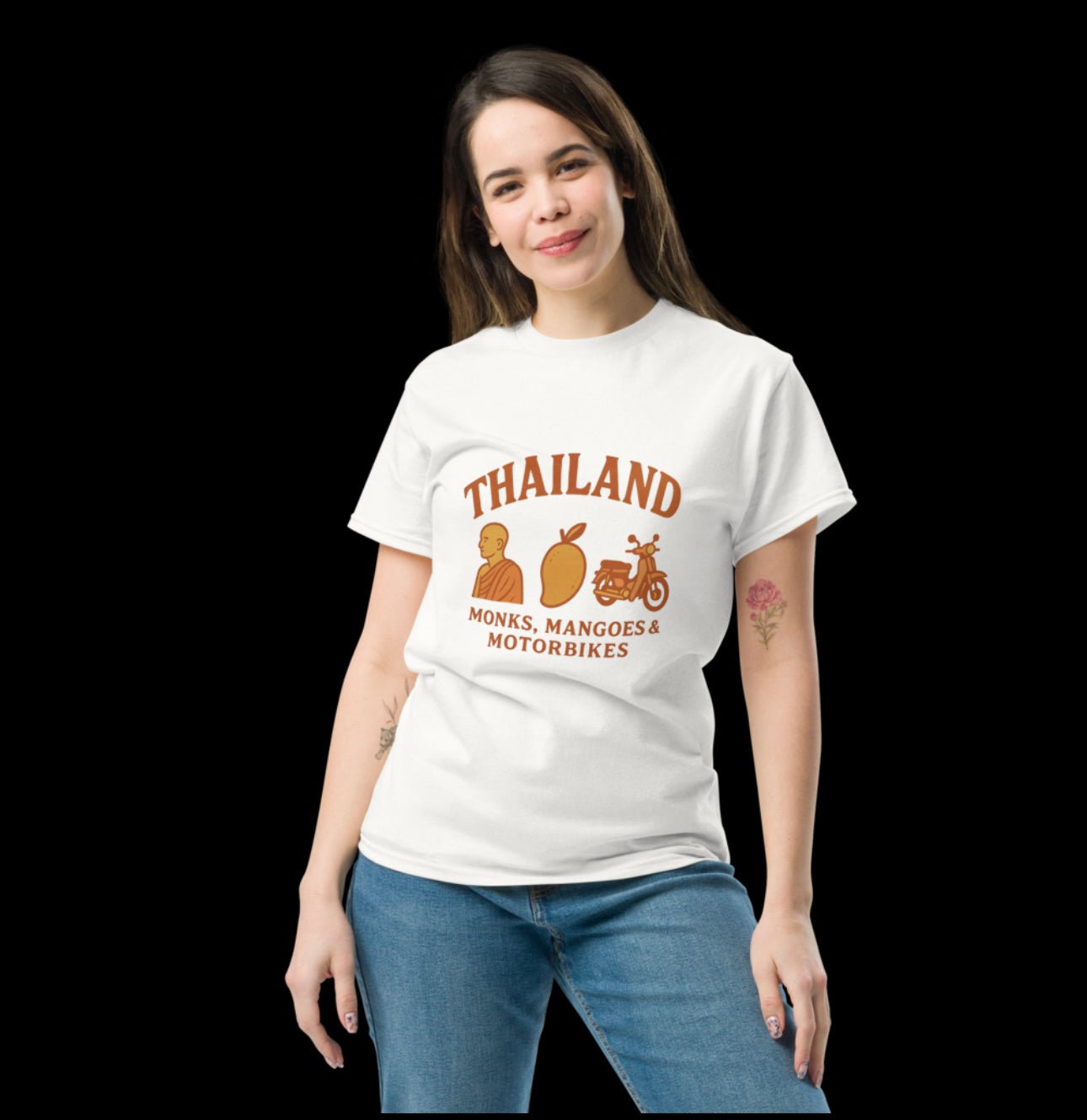 Monks, Mangoes & Motorbikes Unisex T-Shirt - Navigate Thailand