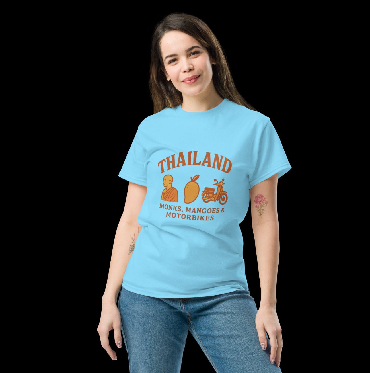 Monks, Mangoes & Motorbikes Unisex T-Shirt - Navigate Thailand