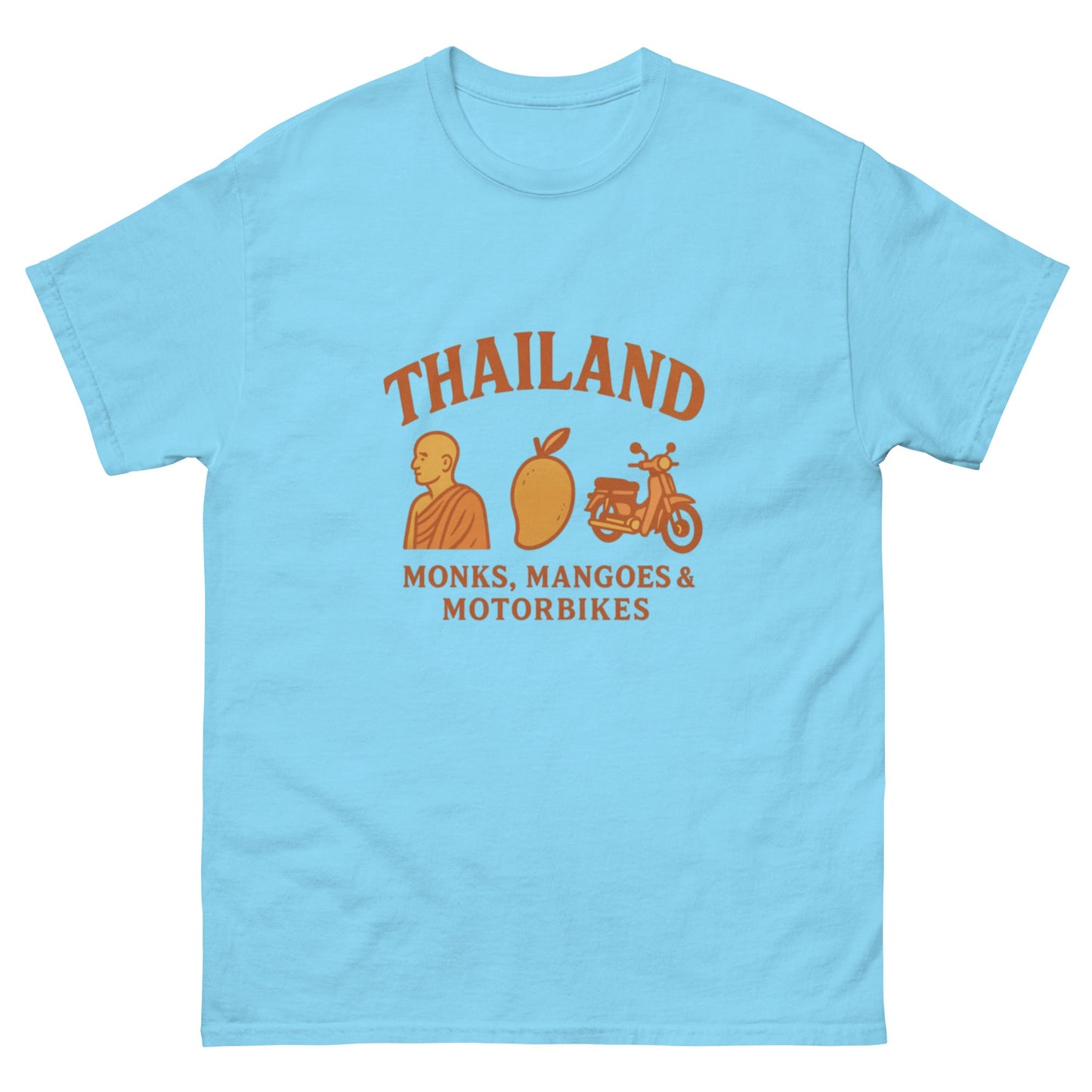 Monks, Mangoes & Motorbikes Unisex T-Shirt - Navigate Thailand