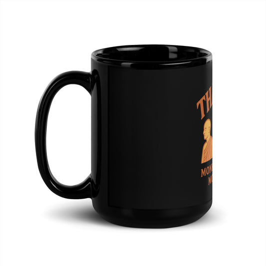Thailand Monks, Mangoes & Motorbikes Black Glossy Mug - Navigate Thailand