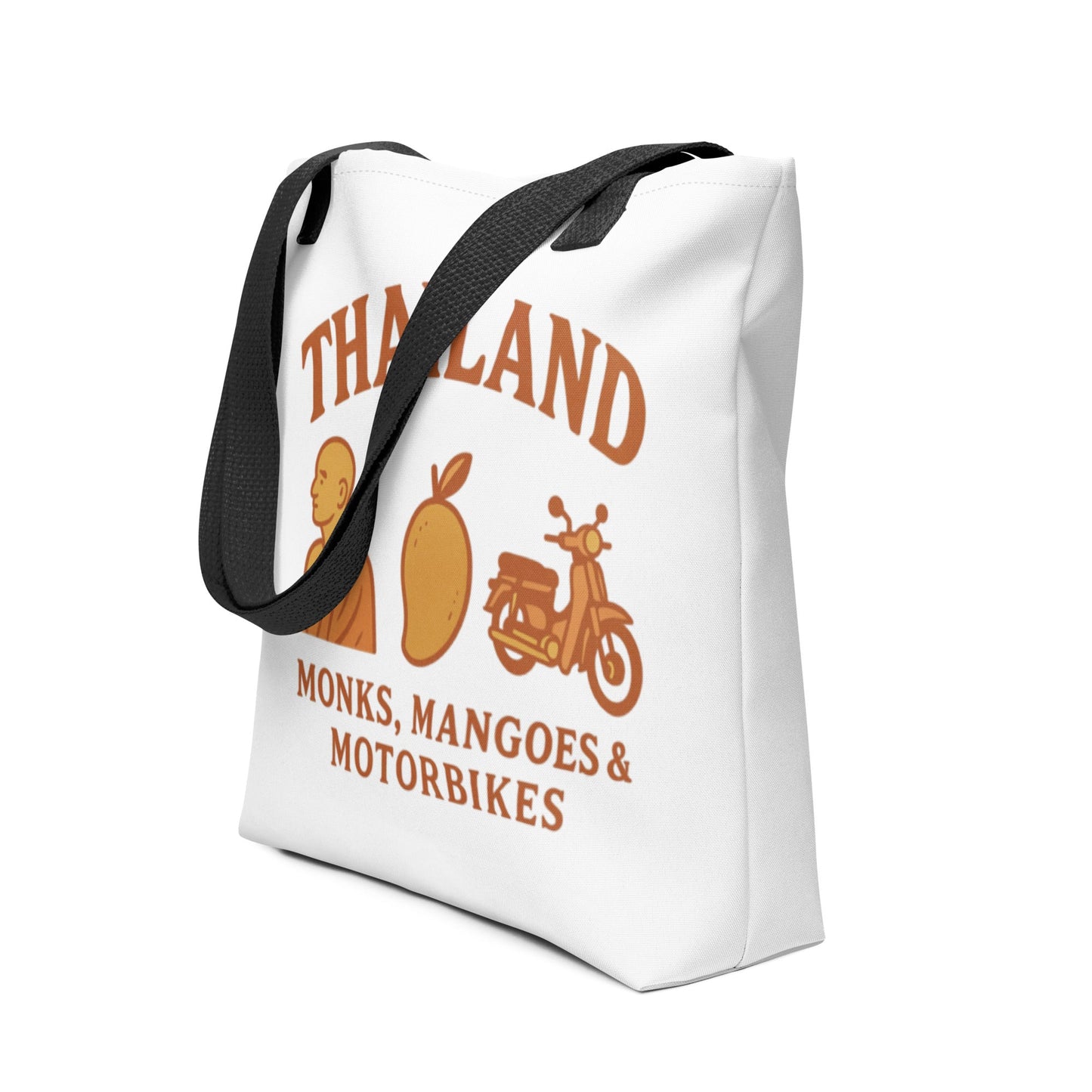 Thailand Monks, Mangoes & Motorbikes Tote bag - Navigate Thailand