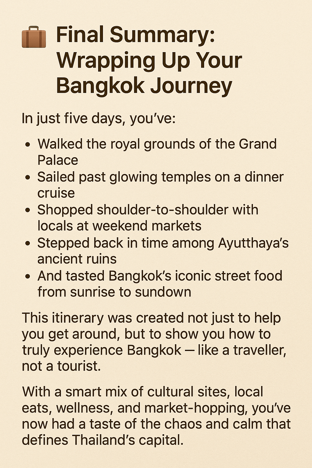 The Best 5 - Day Bangkok Itinerary - Navigate Thailand