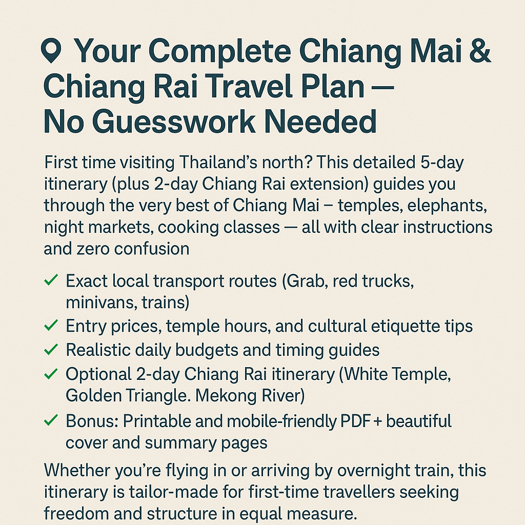 The Best 5 - Day Chiang Mai Itinerary + Optional 2 - Day Chiang Rai extension - Navigate Thailand