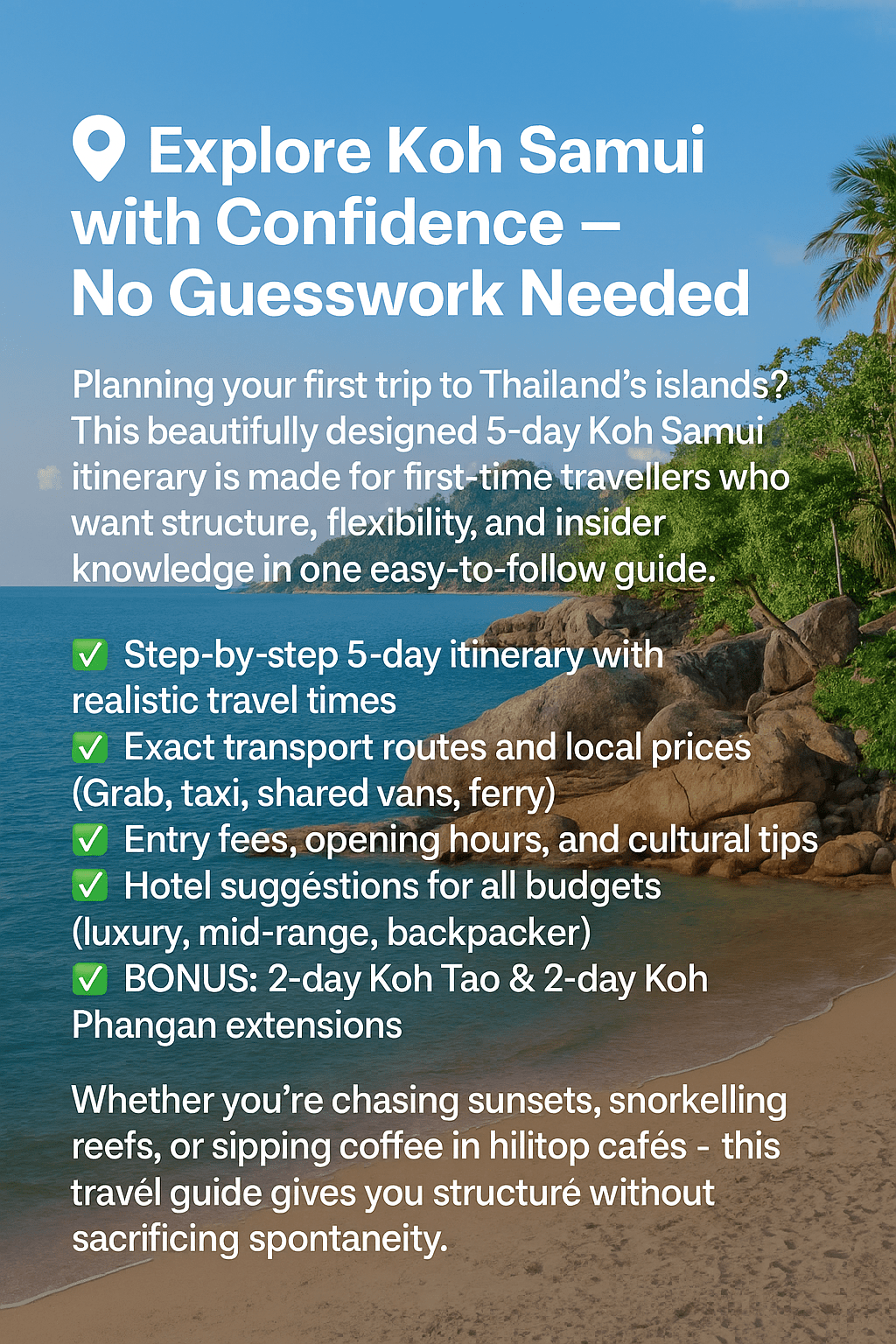 The Best 5 - Day Koh Samui Itinerary + Optional 2 - Day Koh Tao or Koh Phangan Extension - Navigate Thailand