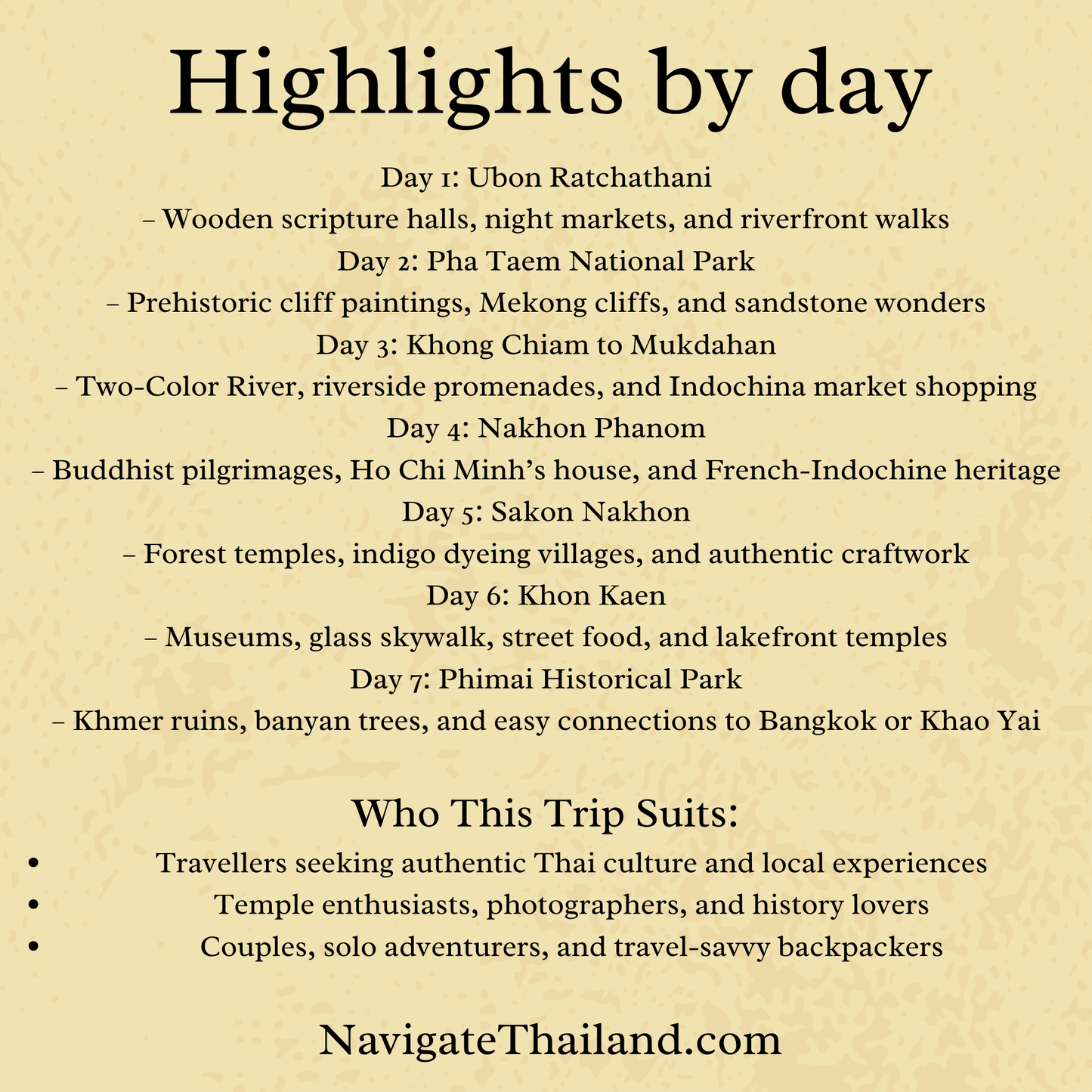 The Best 7 - Day Isaan Itinerary - Navigate Thailand