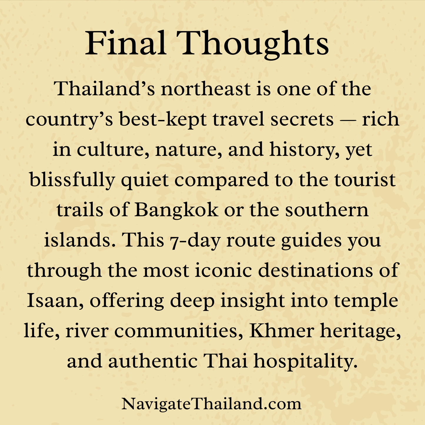 The Best 7 - Day Isaan Itinerary - Navigate Thailand