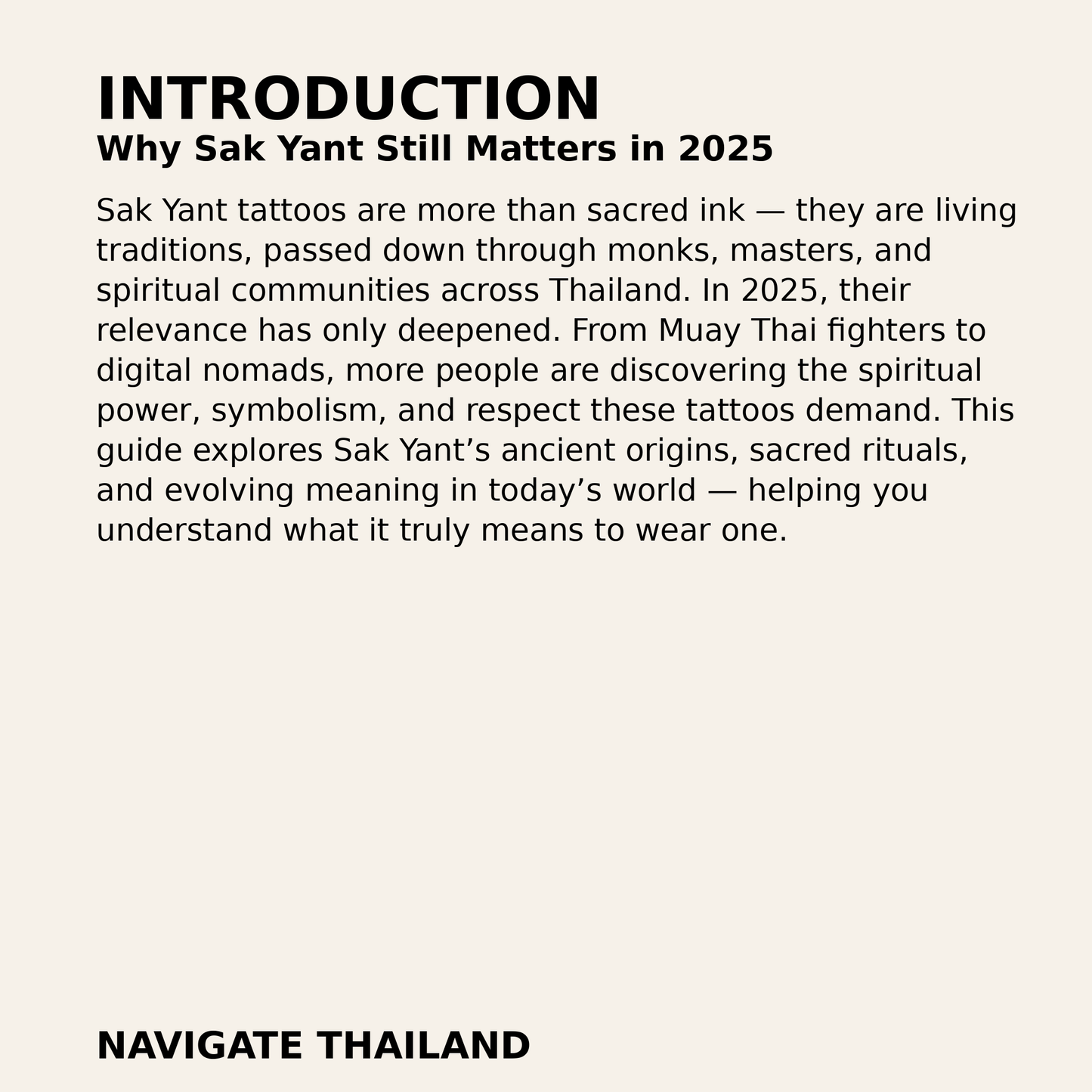 Traditional Sak Yant: History, Culture & Traditions - Navigate Thailand