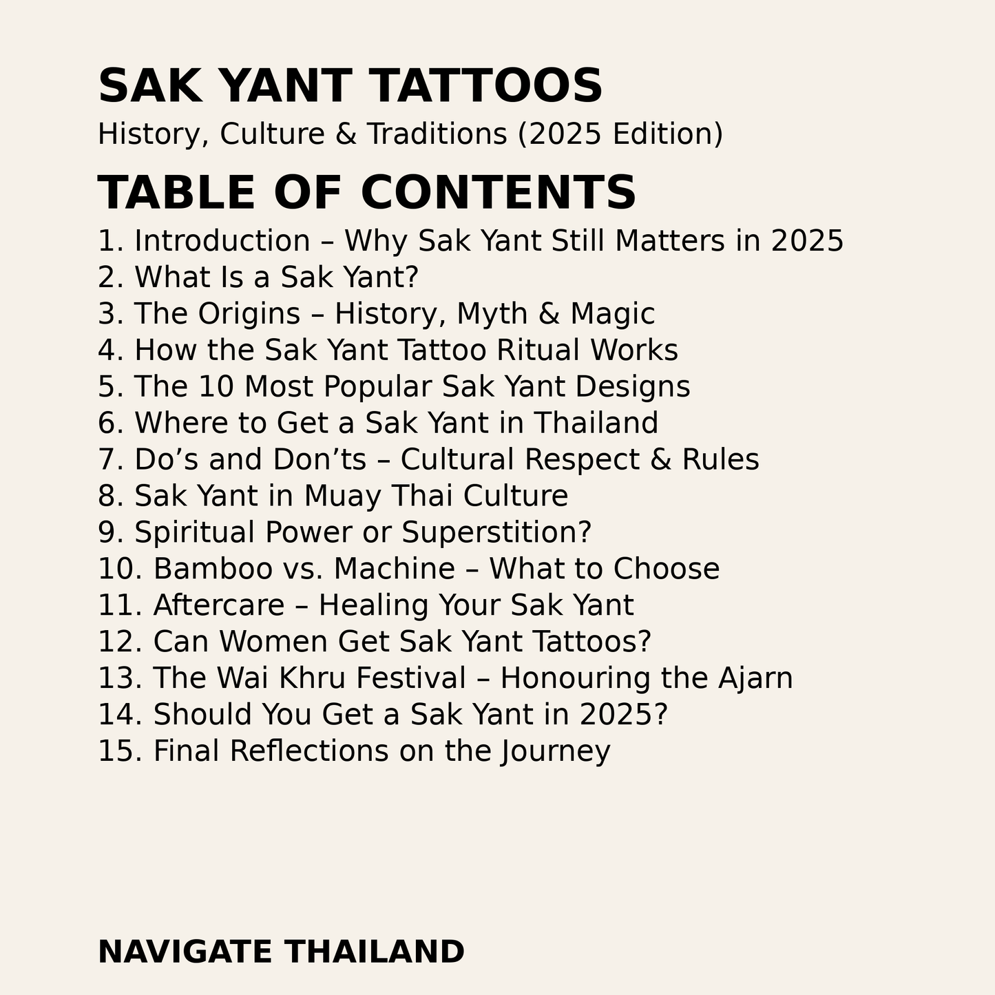 Traditional Sak Yant: History, Culture & Traditions - Navigate Thailand