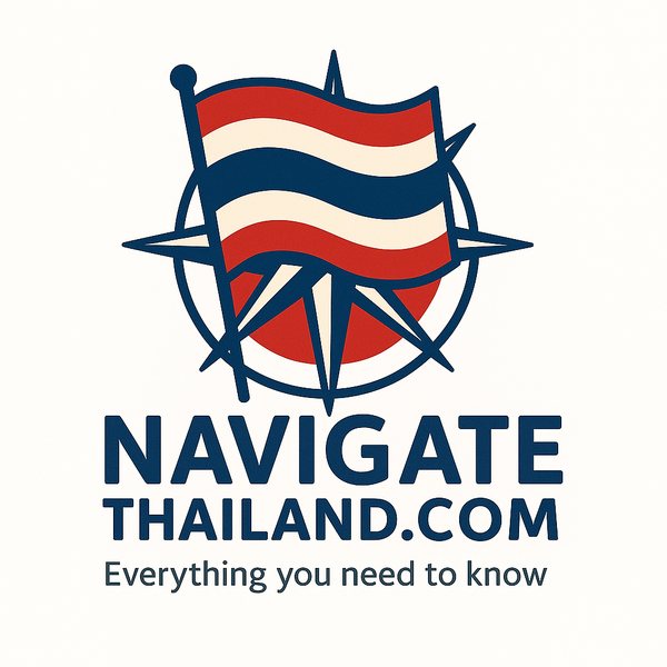 Navigate Thailand logo featuring compass and Thai flag