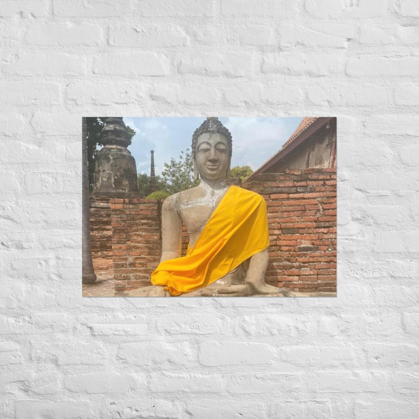 Silent Grace of Ayutthaya – Buddha Statue Poster (Thailand) - Navigate Thailand