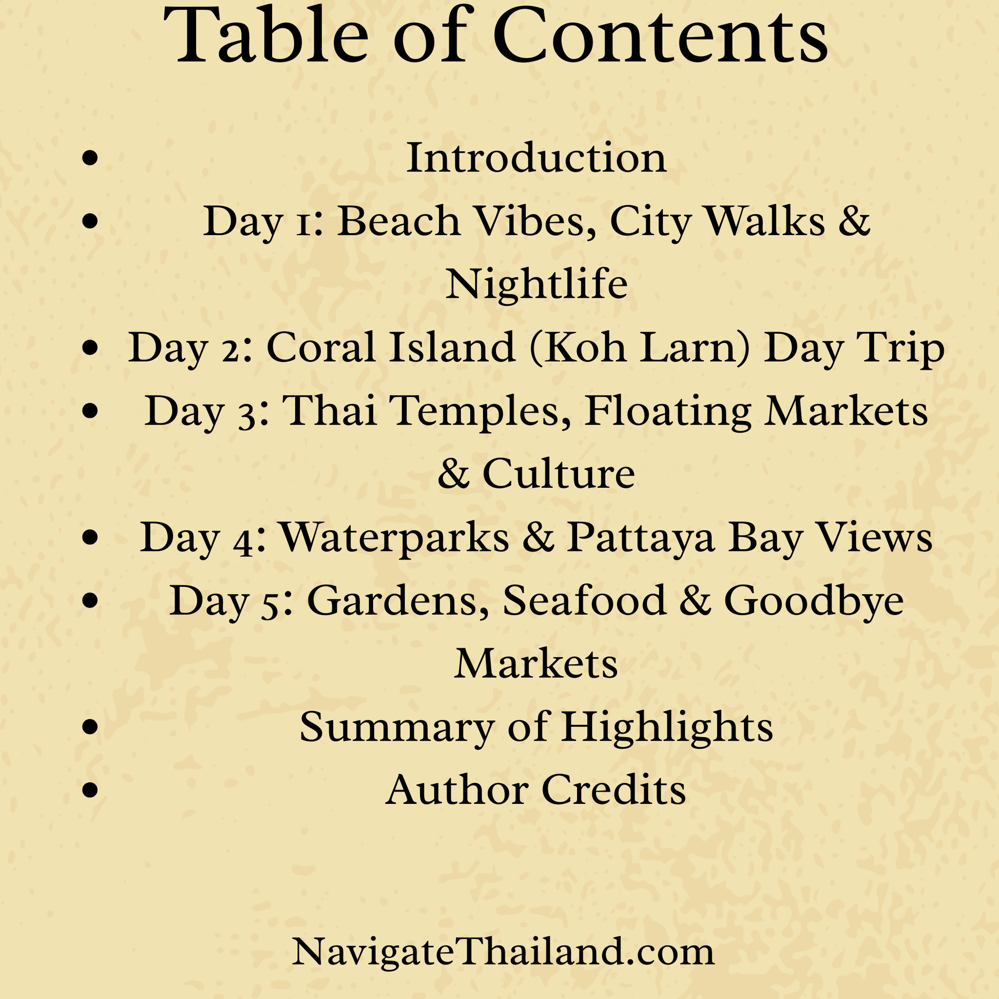 The Best 5 - Day Pattaya Itinerary - Navigate Thailand