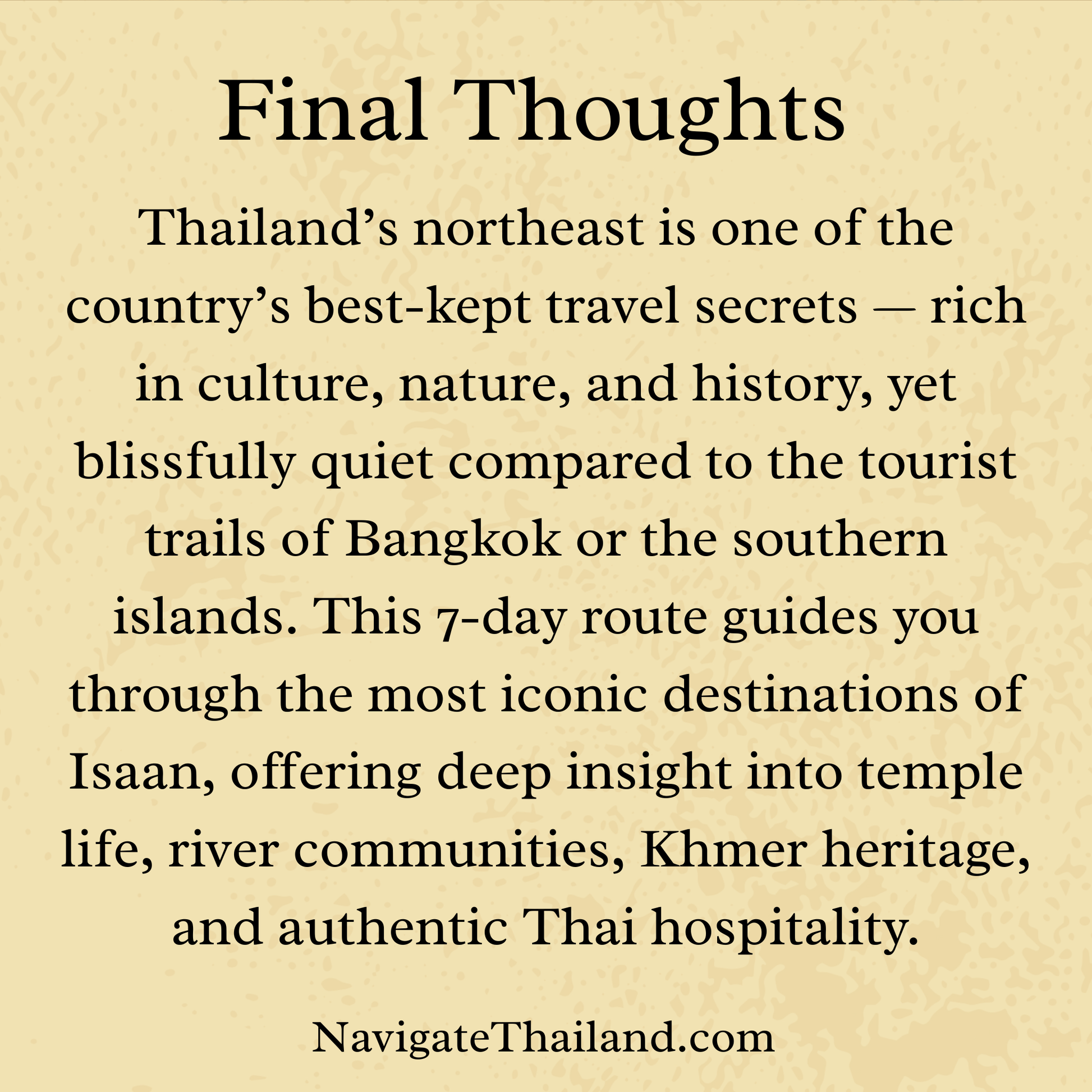 The Best 7 - Day Isaan Itinerary - Navigate Thailand