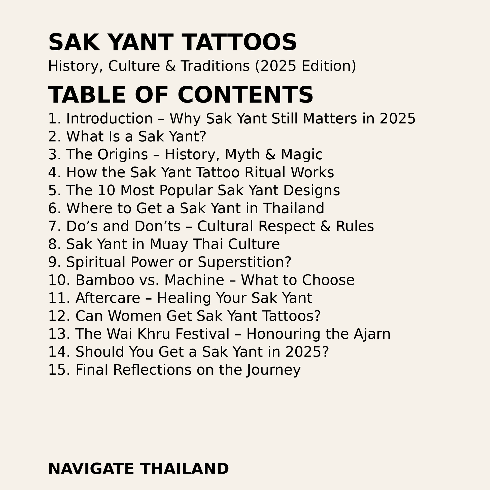 Traditional Sak Yant: History, Culture & Traditions - Navigate Thailand